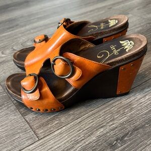 Dansko Women's Bright Orange Mules